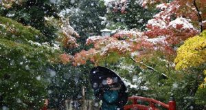 Φθινοπωρινό χιόνι στο Τόκιο μετά από 54 χρόνια!