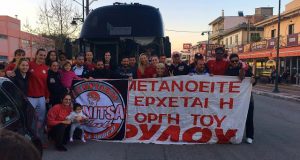 Φοβερή υποδοχή της γυναικείας ομάδας μπάσκετ του Ολυμπιακού στην Βόνιτσα