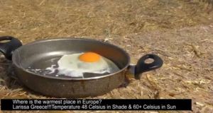 Αυγά ψητά στον… ήλιο! “Συνταγές” καύσωνα σε Λάρισα και Χανιά…