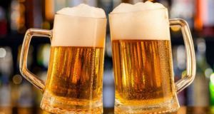 bigstock jugs of beer placed on bar cou 921642261