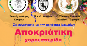 Αποκριάτικη Χοροεσπερίδα σε συνεργασία με τη κοινότητα Καλυβίων