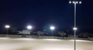 Φωτισμός υψηλής τεχνολογίας στο γήπεδο του Αγίου Κωνσταντίνου (Φωτορεπορτάζ)