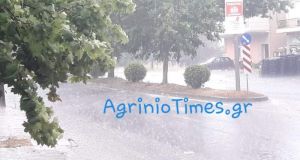 Αγρίνιο: Απίστευτη νεροποντή στα μέσα του Ιούνη! (Βίντεο – Φωτό)