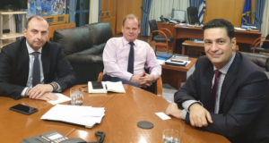 Συνάντηση Γ. Παπαναστασίου με τον Υπουργό Κ. Καραμανλή