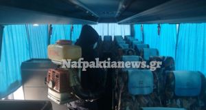 Ναύπακτος: Προληπτική απολύμανση στα λεωφορεία του ΚΤΕΛ Αιτ/νίας (Βίντεο)
