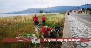 Δήμος και Εθελοντές καθάρισαν την δυτική περιμετρική Μεσολογγίου