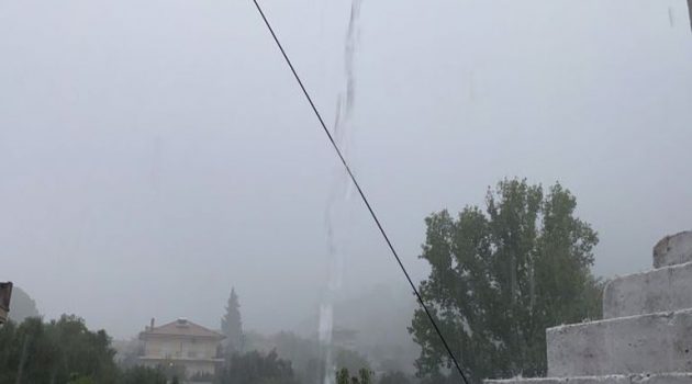 Ισχυρή βροχόπτωση στη Ναυπακτία
