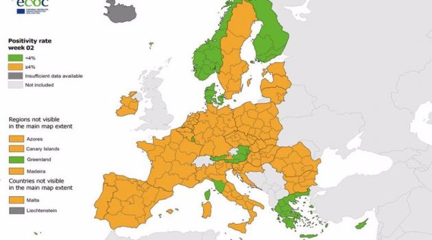 Ξανά «πράσινη» η Ελλάδα στον χάρτη του ECDC