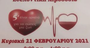 Εθελοντική Αιμοδοσία την Κυριακή στο Τρίκορφο Ναυπακτίας