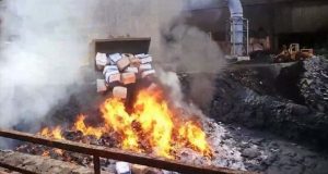 Αγρίνιο: Καύση των κατασχεθέντων ναρκωτικών