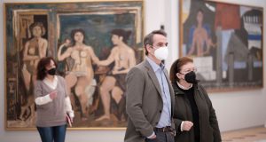 Επίσκεψη του Κυριάκου Μητσοτάκη στην Εθνική Πινακοθήκη (Photos)