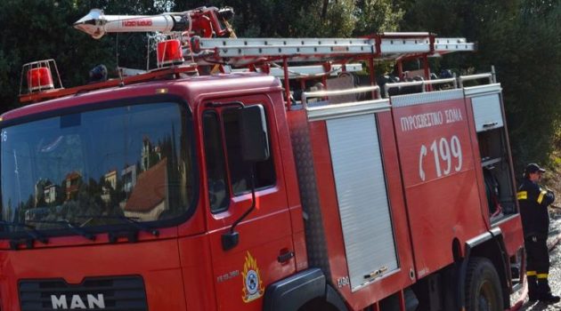 Αγρίνιο: Κινητοποίηση της Πυροσβεστικής για φωτιά στο προαύλιο του 1ου ΕΠΑ.Λ.