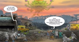 Το εκπληκτικό σκίτσο του Χρήστου Παπανίκου για τους αντιεμβολιαστές