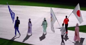 Τόκιο 2020: Η είσοδος του σημαιοφόρου Γιάννη Φουντούλη στην Τελετή…