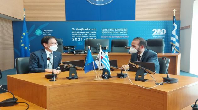 Επίσκεψη του Πρέσβη της Κορέας στον Περιφερειάρχη Δυτικής Ελλάδας