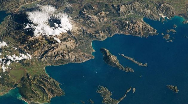 Η Αιτωλοακαρνανία στη φωτογραφία της NASA από τον Διεθνή Διαστημικό Σταθμό