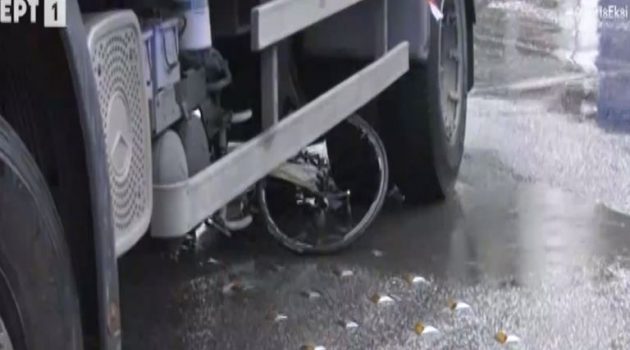 Θεσσαλονίκη: Φορτηγό παρέσυρε ποδηλάτισσα – Σε κρίσιμη κατάσταση (Video – Photos)