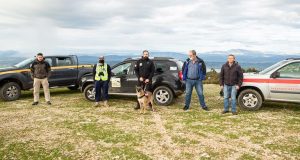 Ειδικά εκπαιδευμένος σκύλος στην υπηρεσία των γυπών της Αιτωλοακαρνανίας (Photos)