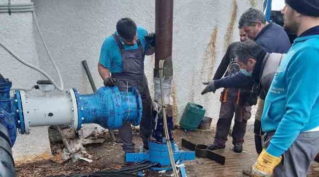 Μεσολόγγι: Συνεχίζονται οι εργασίες αποκατάστασης της υδροδότησης (Photos)