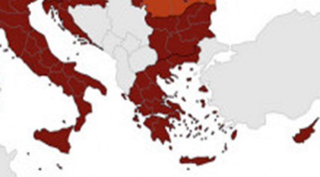 Χάρτες ECDC: Η Όμικρον «ζωγράφισε» βαθύ κόκκινο όλη την Ελλάδα