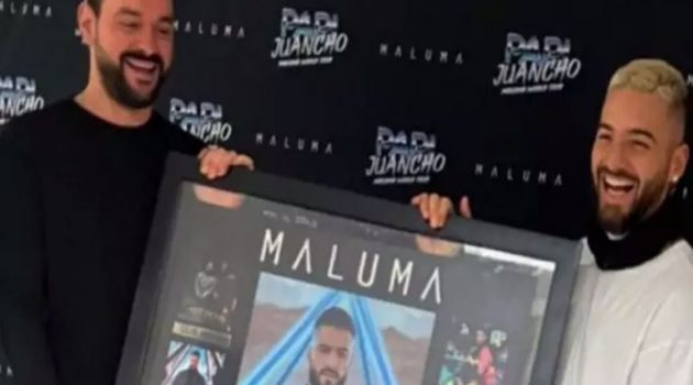Maluma: Η πλακέτα που του απένειμε η Panik Records (Photo)