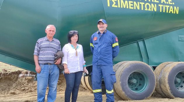 Περιφέρεια: Τοποθετήθηκε στην Σκουτεσιάδα μεταλλικό σιλό αποθήκευσης νερού για αντιπυρική προστασία