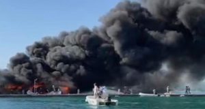 Κέρκυρα: Καίγονται τέσσερα σκάφη στη Μαρίνα Γουβιών – Επιχείρηση της…