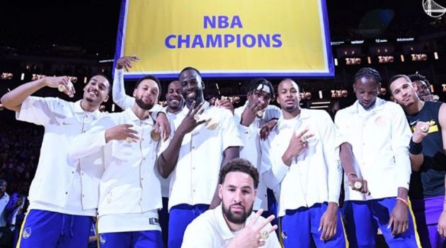 NBA: Παρέλαβαν τα δαχτυλίδια τους οι Πρωταθλητές Γουόριορς (Videos)