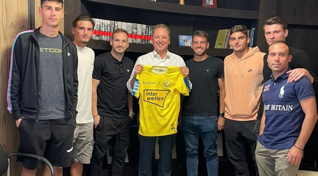 Ποδοσφαιριστές του Παναιτωλικού υποδέχθηκε ο Σπήλιος Λιβανός (Photos)