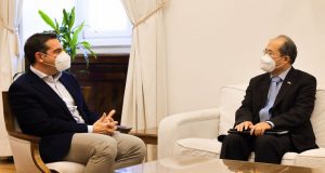 Συνάντηση του Αλέξη Τσίπρα με τον Πρέσβη της Κίνας Σιάο…