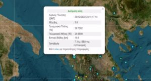 Σεισμός 3,8 Ρίχτερ στα Ιωάννινα