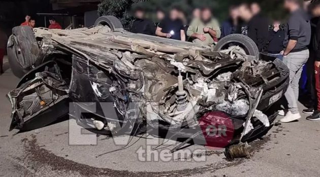 Σοκαριστικό τροχαίο στην Εύβοια – Ο οδηγός κοιμήθηκε πάνω στο τιμόνι (Photos)