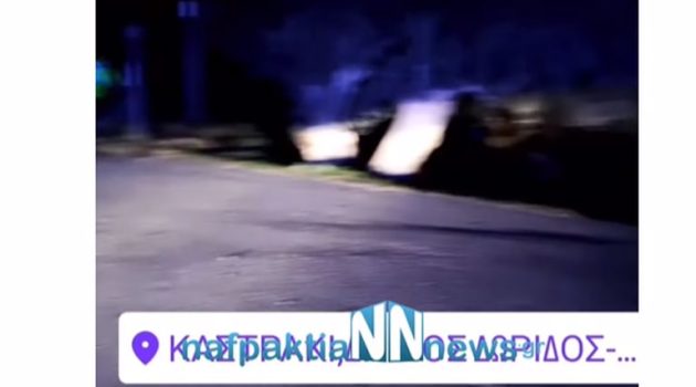 Καστράκι Δωρίδος: Ι.Χ. αυτοκίνητο έπεσε πάνω σε κολώνα και στην συνέχεια σε χωράφι (Video)
