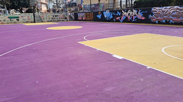 Αγρίνιο: Εργασίες αναβάθμισης του γηπέδου μπάσκετ στην Φιλελλήνων (Photos)