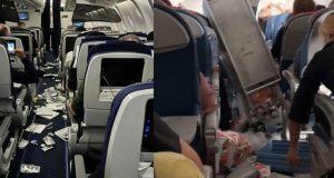 Επιβάτες και αντικείμενα στον αέρα – Κεραυνός χτύπησε αεροσκάφος (Video…