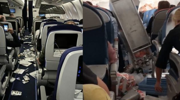 Επιβάτες και αντικείμενα στον αέρα – Κεραυνός χτύπησε αεροσκάφος (Video – Photo)