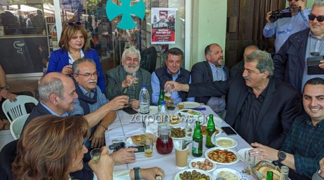 Ντόρα Μπακογιάννη και Παύλος Πολάκης στο ίδιο τραπέζι στα Χανιά (Photos)