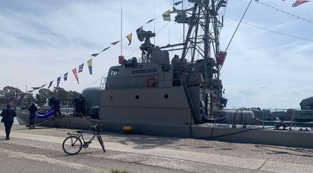 Η Πυραυλάκατος του Πολεμικού Ναυτικού «Βότσης» στο Λιμάνι Μεσολογγίου (Photos)
