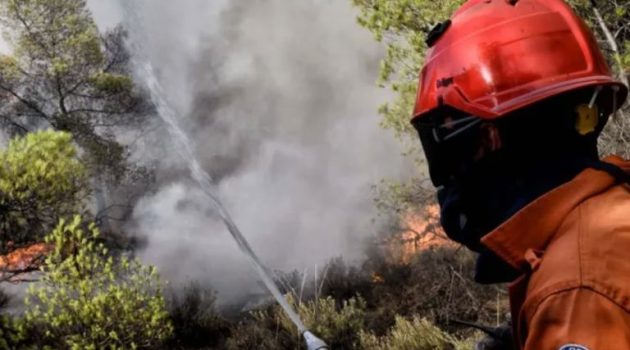 Υπό μερικό έλεγχο η φωτιά στο Μοναστηράκι Αιτωλοακαρνανίας