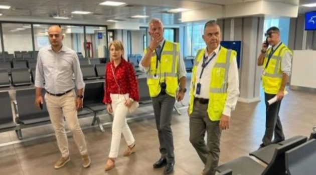 Η Υφυπουργός Μεταφορών Χριστίνα Αλεξοπούλου στο Aεροδρόμιο του Ακτίου (Photos)