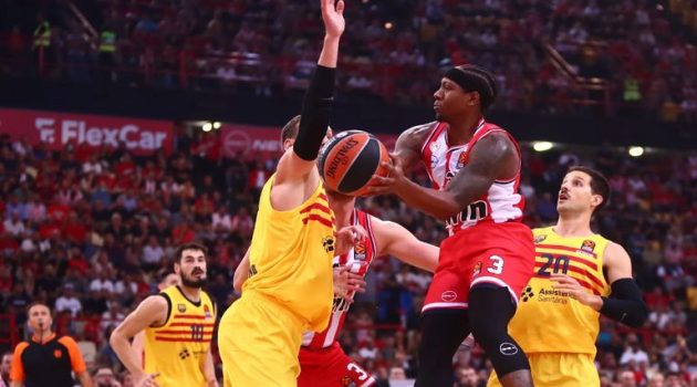 Euroleague Basketball: Ο Ολυμπιακός ηττήθηκε στο Σ.Ε.Φ. με 77-68 από τη Μπαρτσελόνα