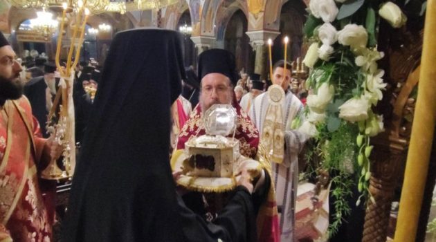 Στη Μητρόπολη Αγρινίου η Τιμία Κάρα του Αγίου Ιωάννου του Χρυσοστόμου (Video – Photos)