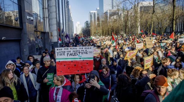 Βρυξέλλες: 27.000 άνθρωποι διαδήλωσαν στις ζητώντας κατάπαυση του πυρός στη Γάζα