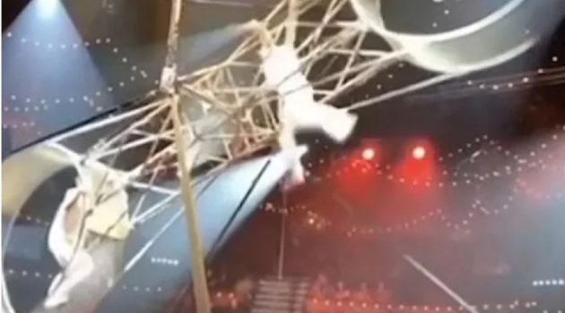 Ακροβάτης πέφτει από τον «τροχό του θανάτου» κατά τη διάρκεια παράστασης σε τσίρκο – Βίντεο