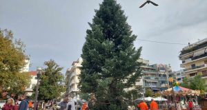 Αγρίνιο: Συνεργεία του Δήμου τοποθετούν το Χριστουγεννιάτικο Δέντρο (Video –…