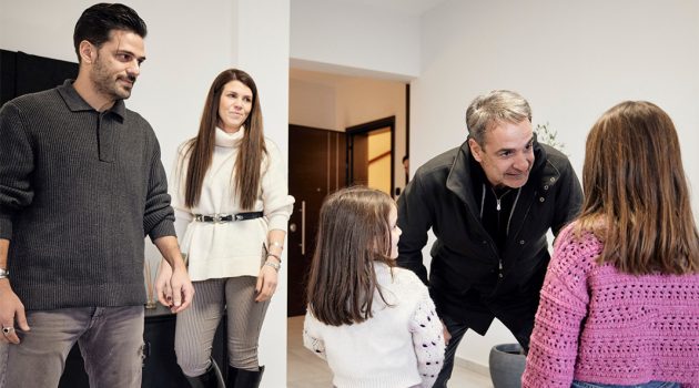 Με ζευγάρι που αγόρασε διαμέρισμα στο Γαλάτσι με το πρόγραμμα «Σπίτι μου» συναντήθηκε ο Μητσοτάκης (βίντεο)