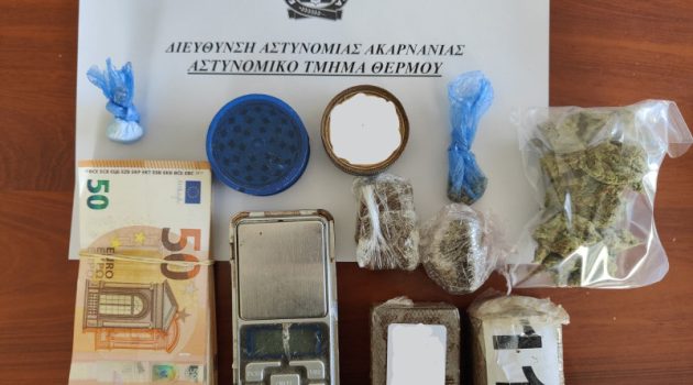 Σύλληψη άνδρα για κατοχή ναρκωτικών στην Επαρχική Οδό Θέρμου-Πλατάνου
