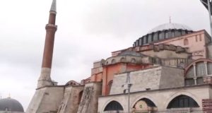 Toυρκία: Αποσυναρμολογούν μιναρέ στην Αγία Σοφία στον οποίο διαπιστώθηκαν ρωγμές