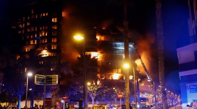 Βαλένθια: Δέκα νεκροί από την πυρκαγιά σε 14ωροφο συγκρότημα διαμερισμάτων – Δείτε βίντεο