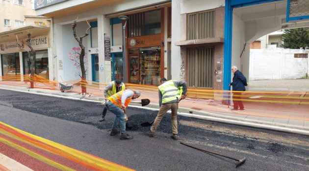 Αγρίνιο: Προς ολοκλήρωση η ανακατασκευή του τμήματος της Χαριλάου Τρικούπη (Photos)